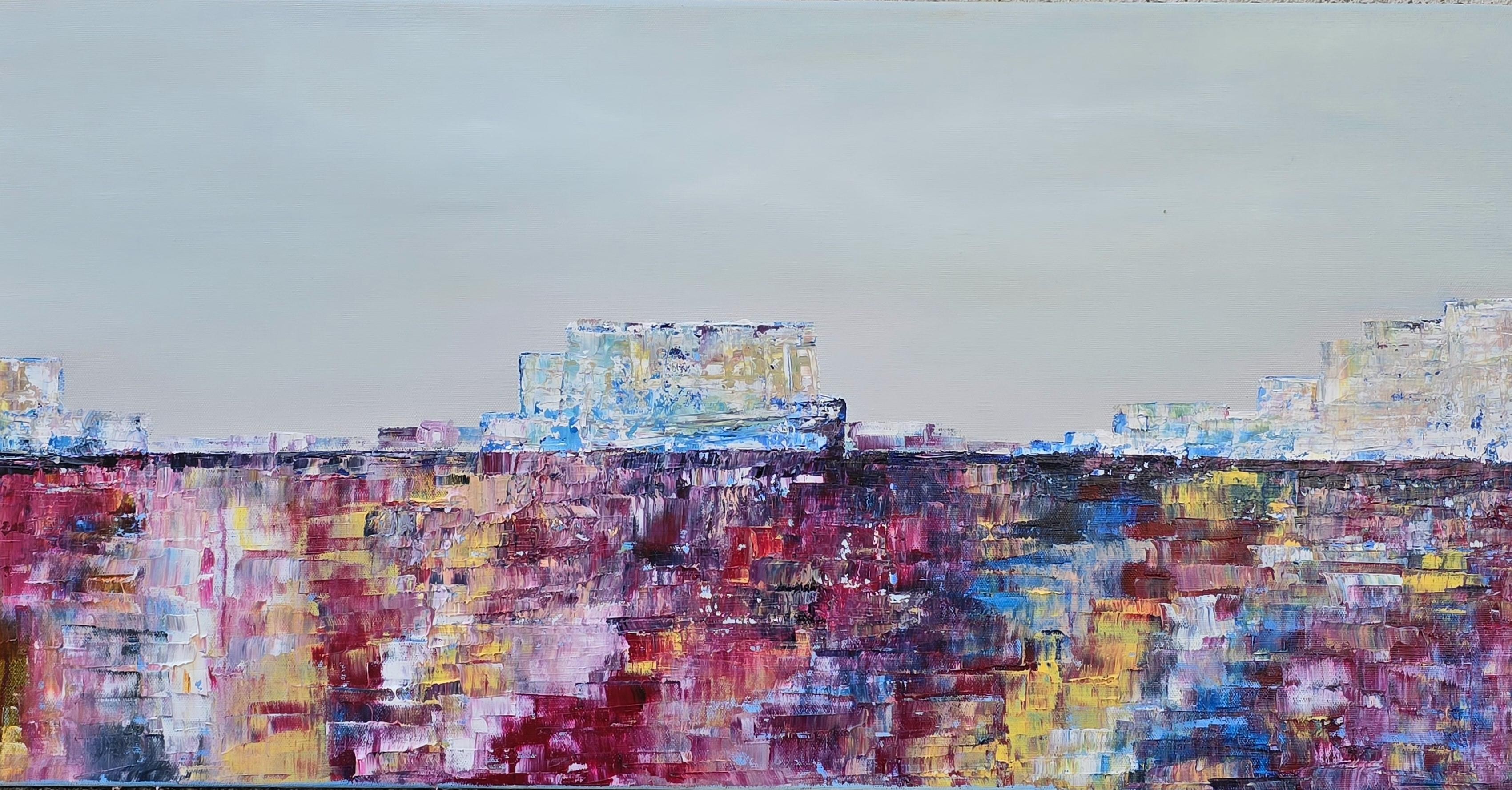 Horizon urbain, 40 sur 80 cm, 650€